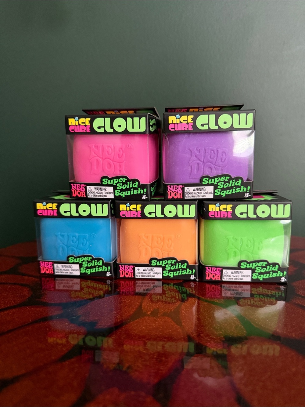 NeeDoh Nice Cube Glow 5-Cube Bundle